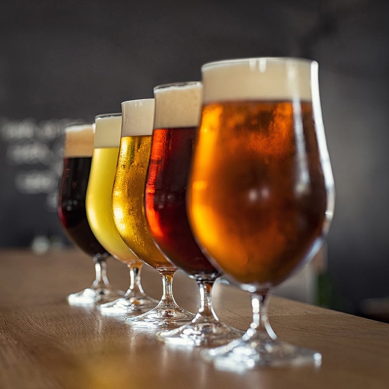 les couleurs de la bière blonde ambrée blanche brune